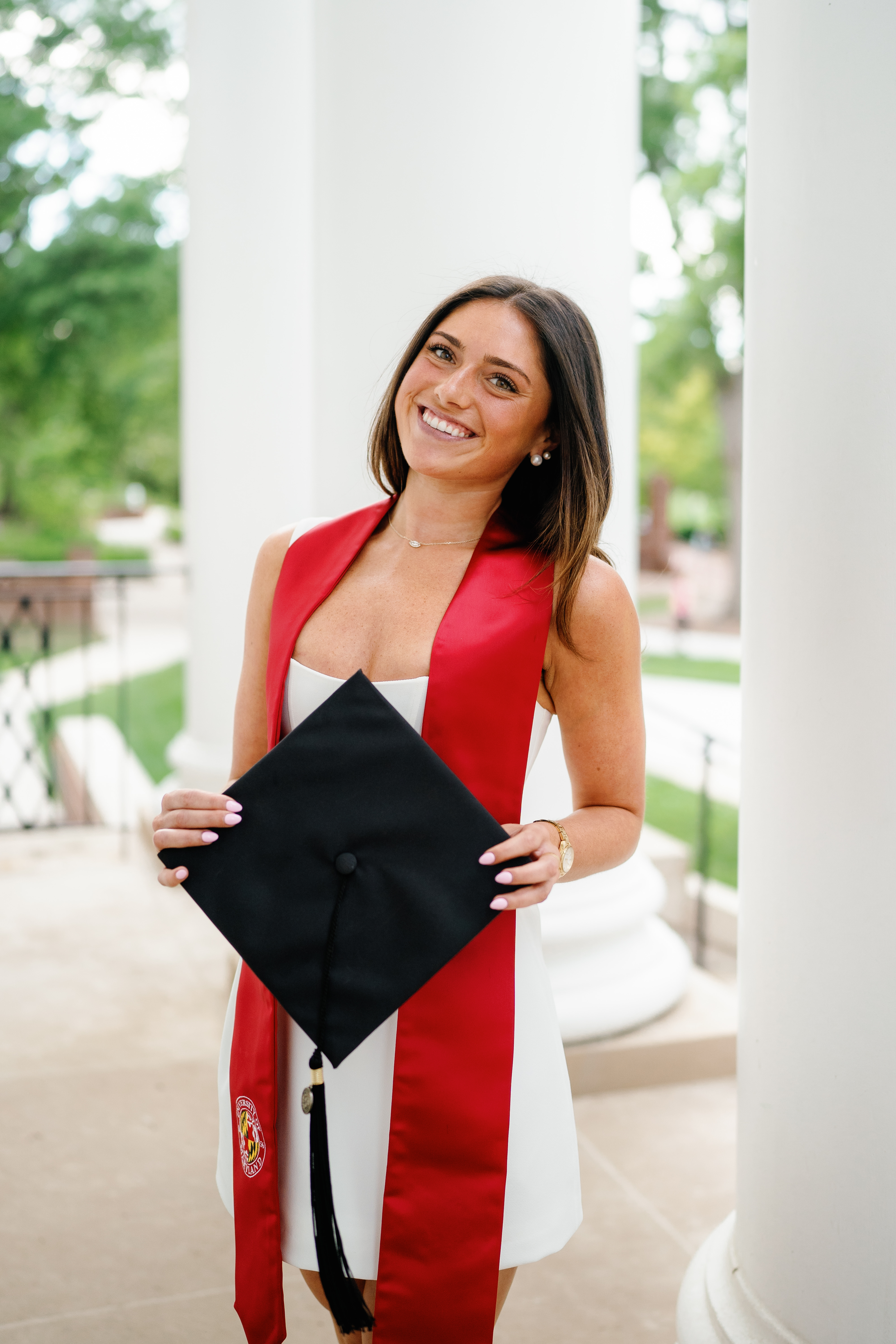 Spring University of Maryland Tri Delta Senior Session Graduation Photographer