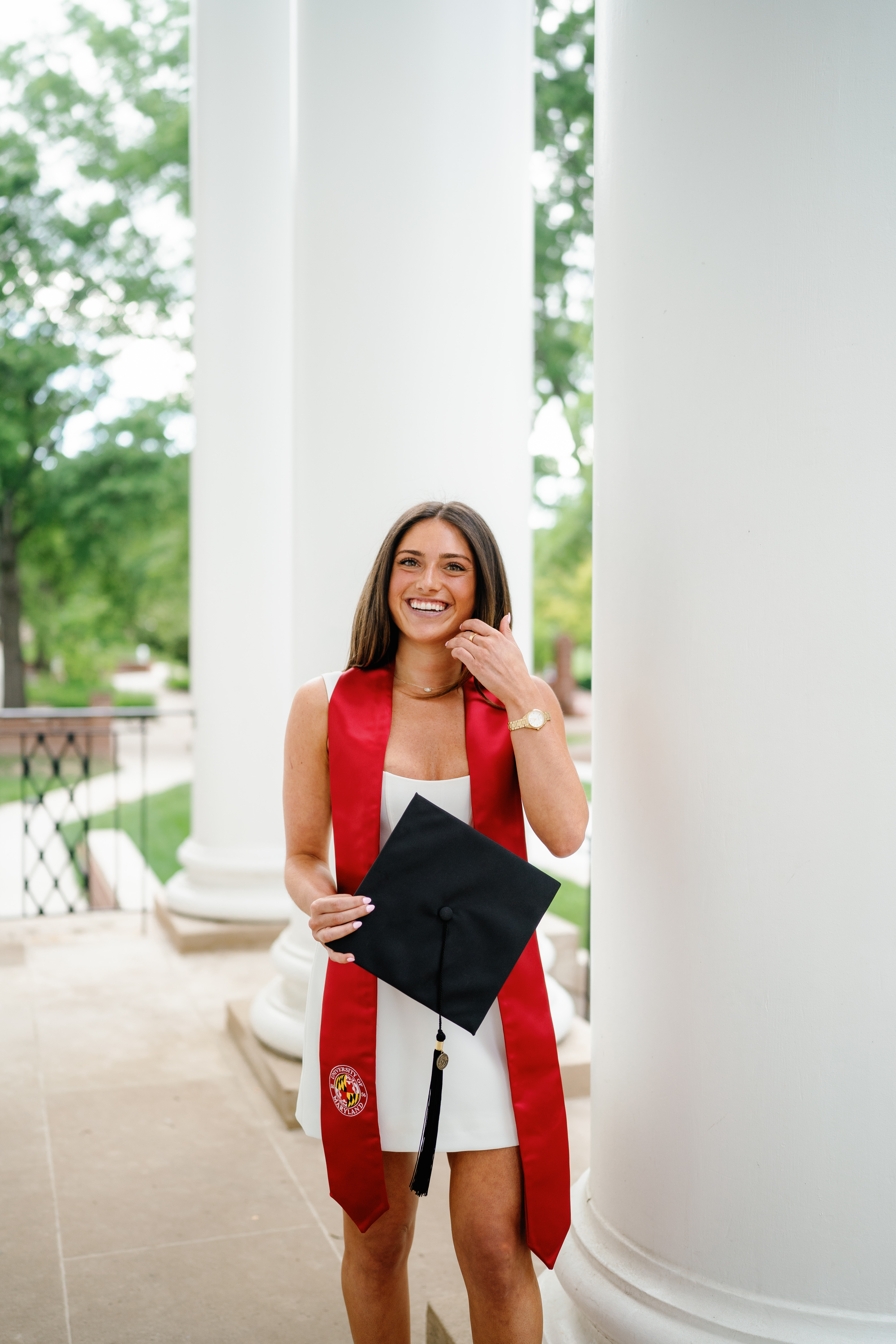 Spring University of Maryland Tri Delta Senior Session Graduation Photographer