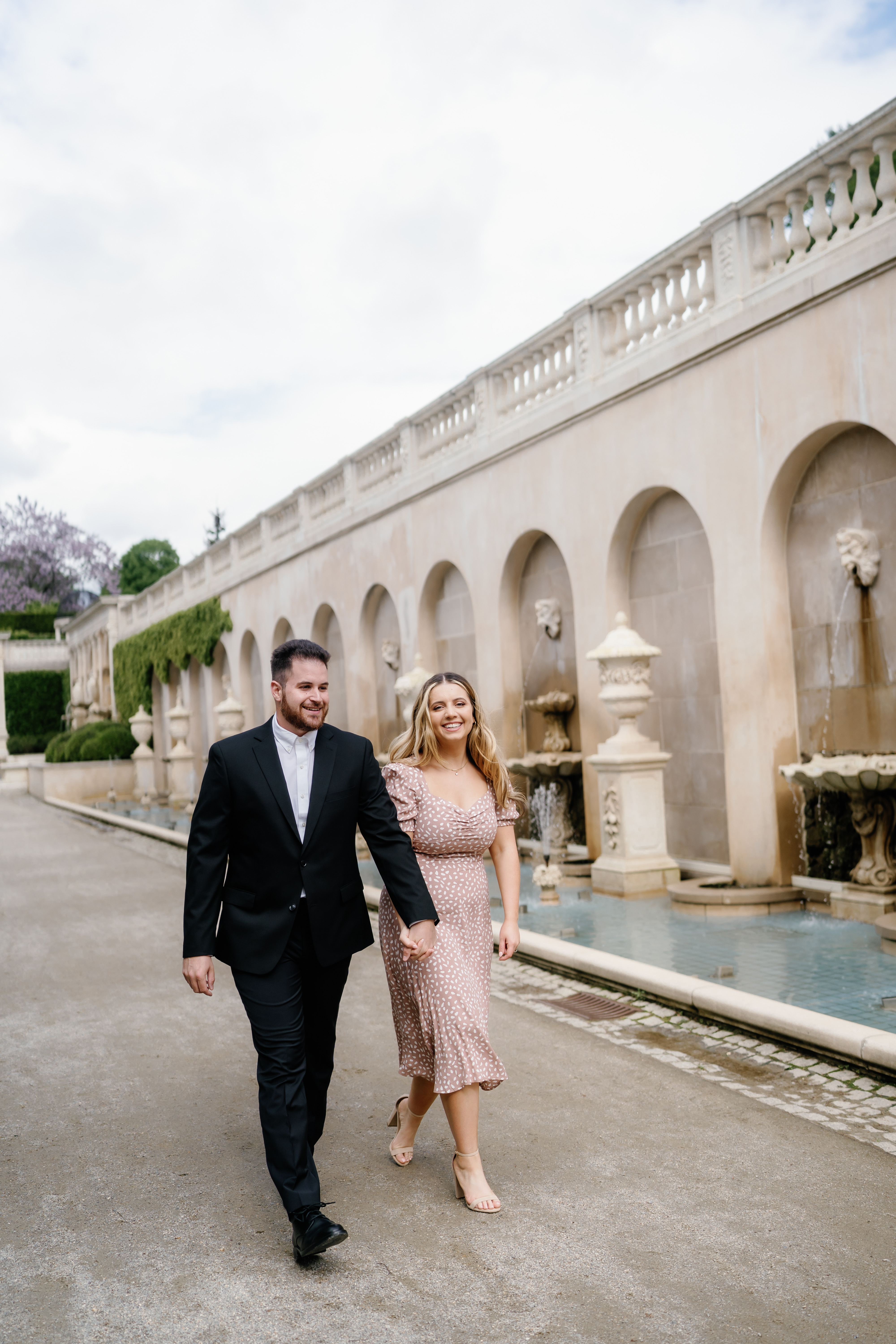 Spring Longwood Gardens Engagement Session Pennsylvania Wedding Photographer