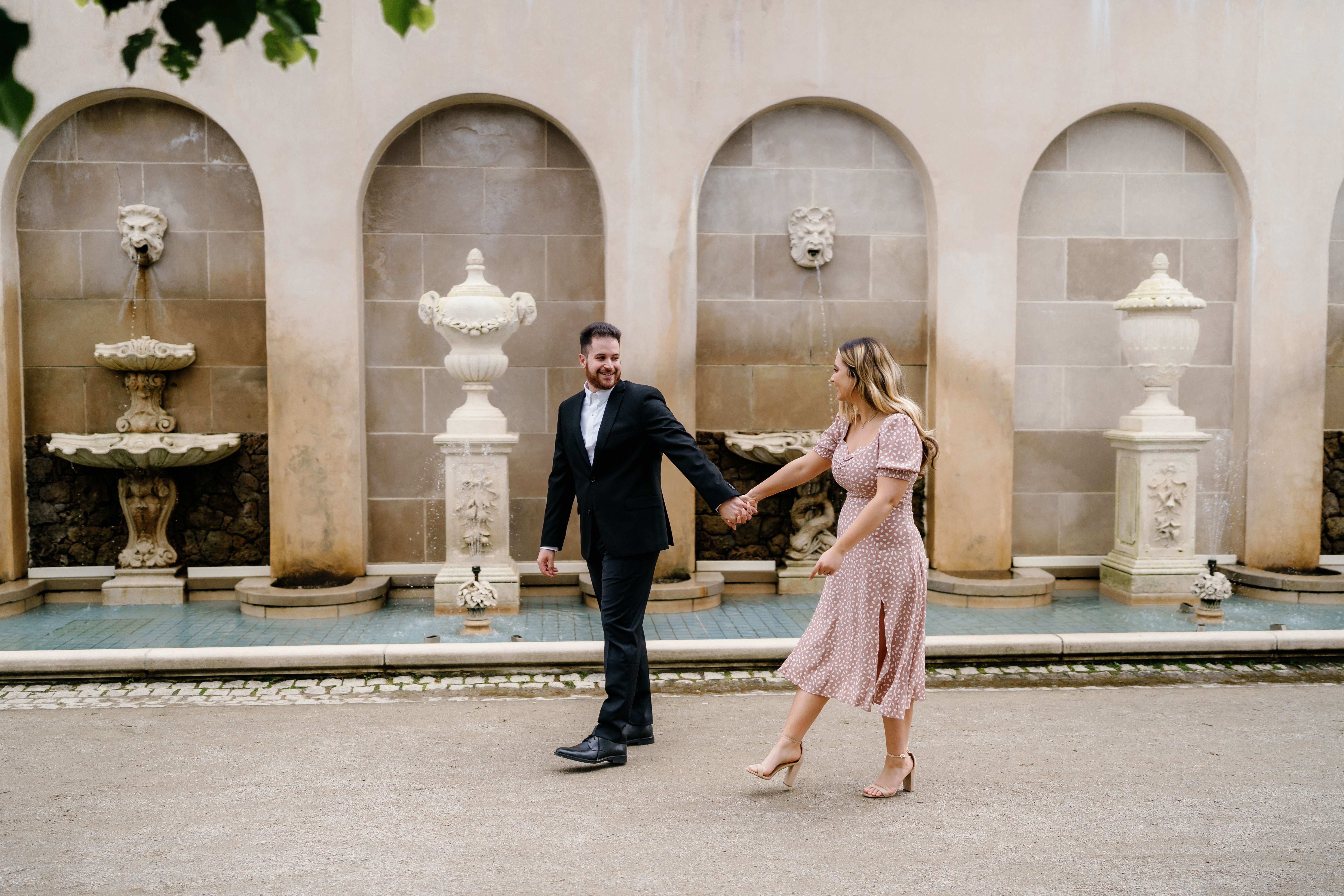 Spring Longwood Gardens Engagement Session Pennsylvania Wedding Photographer