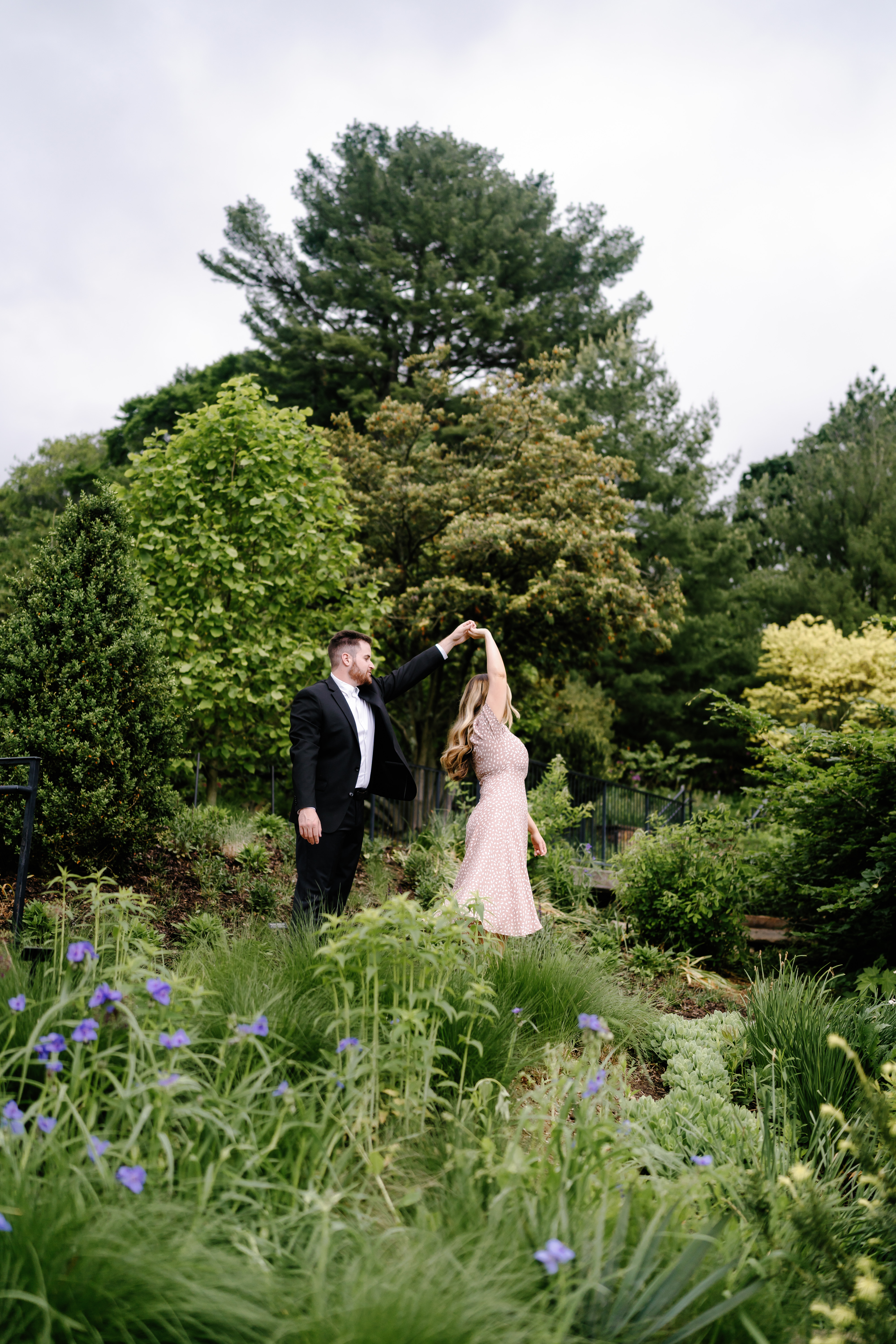 Spring Longwood Gardens Engagement Session Pennsylvania Wedding Photographer