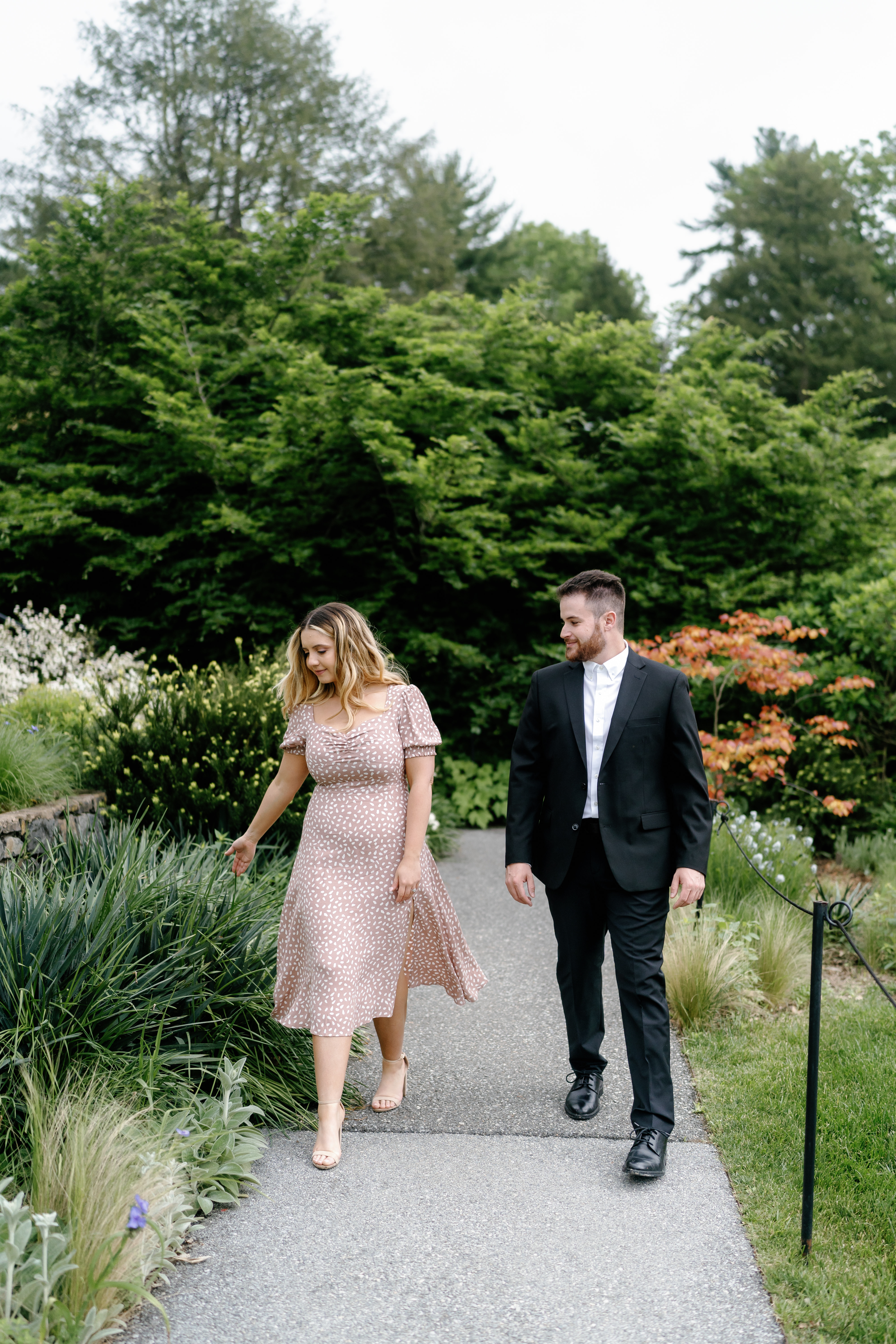 Spring Longwood Gardens Engagement Session Pennsylvania Wedding Photographer