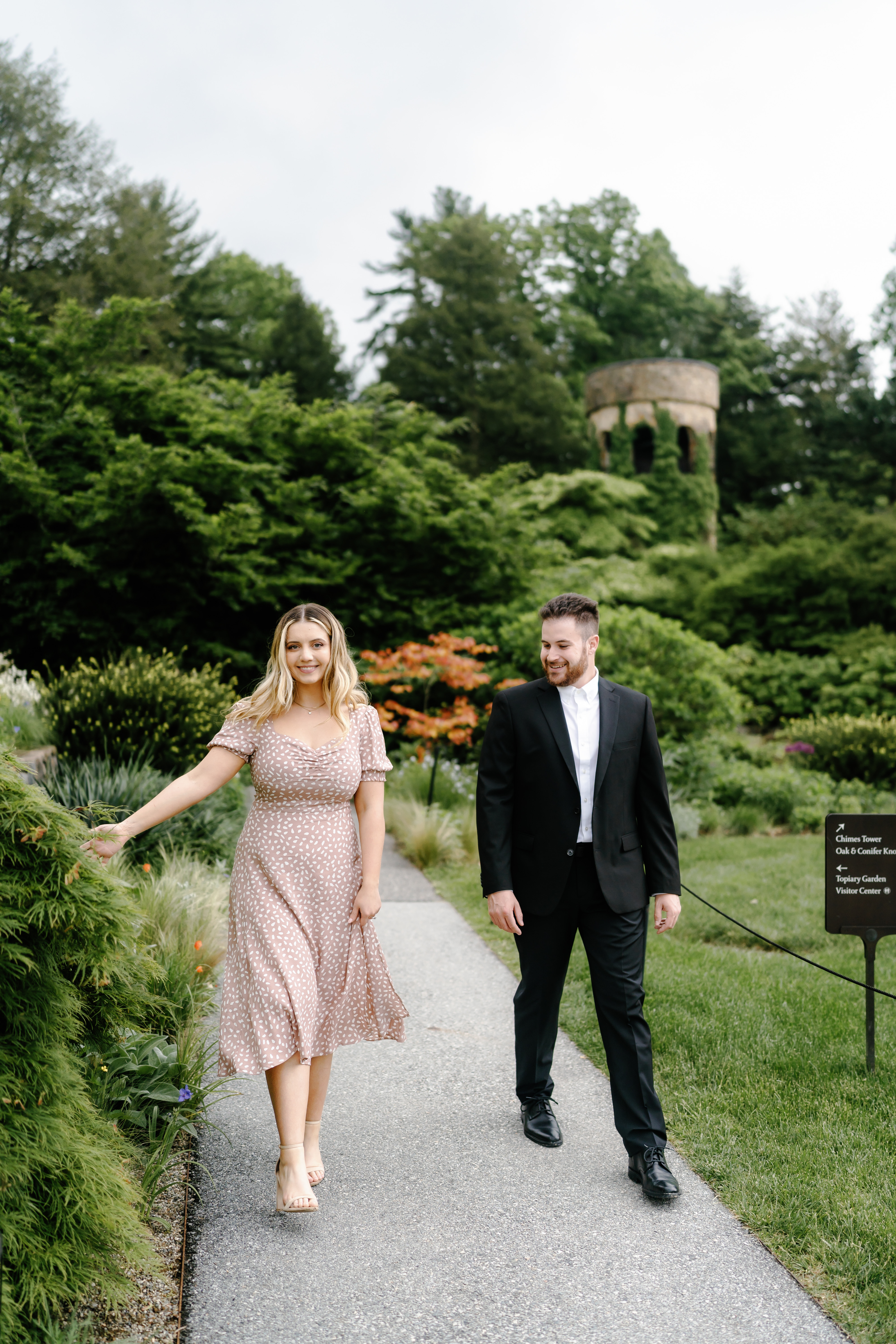 Spring Longwood Gardens Engagement Session Pennsylvania Wedding Photographer