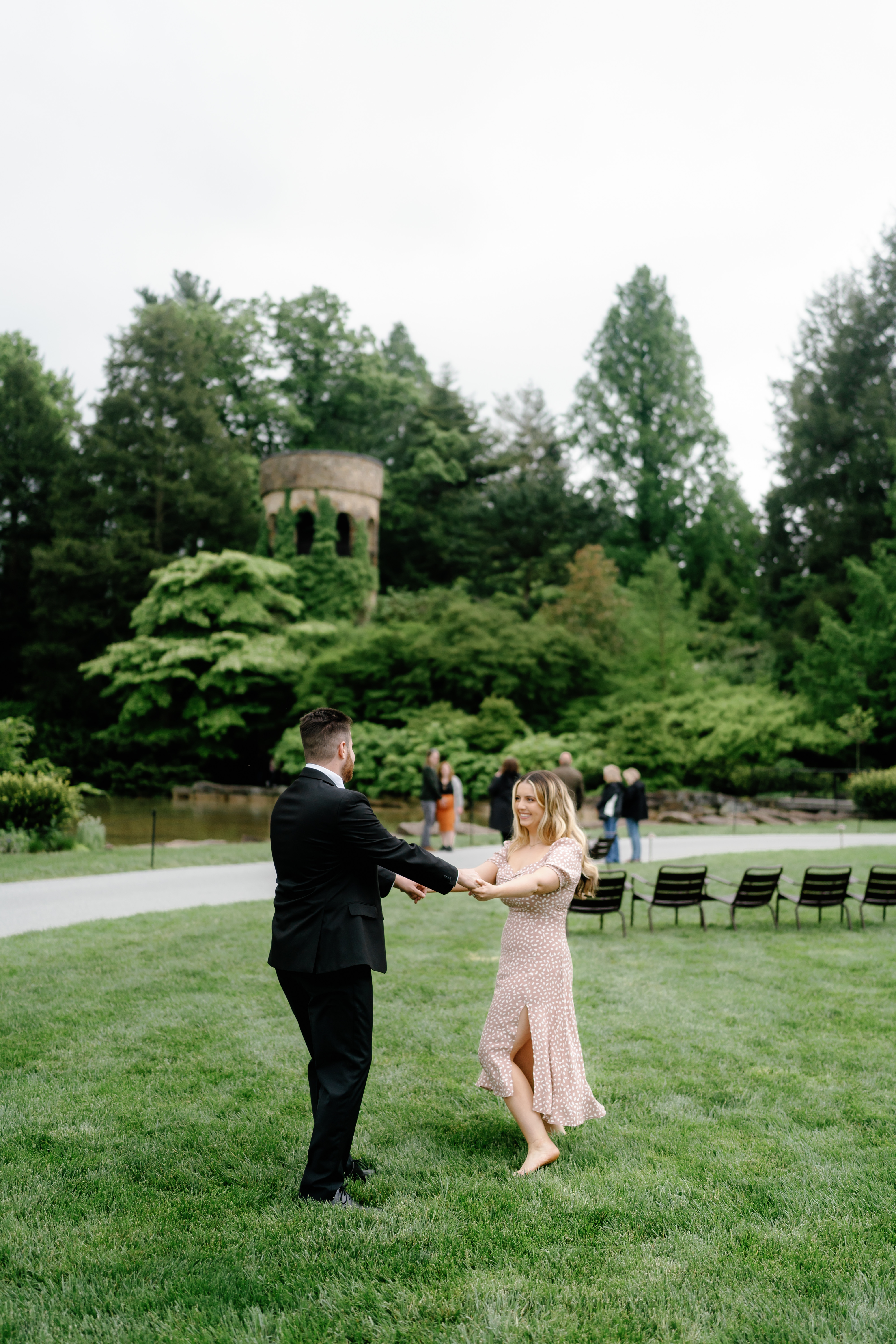 Spring Longwood Gardens Engagement Session Pennsylvania Wedding Photographer