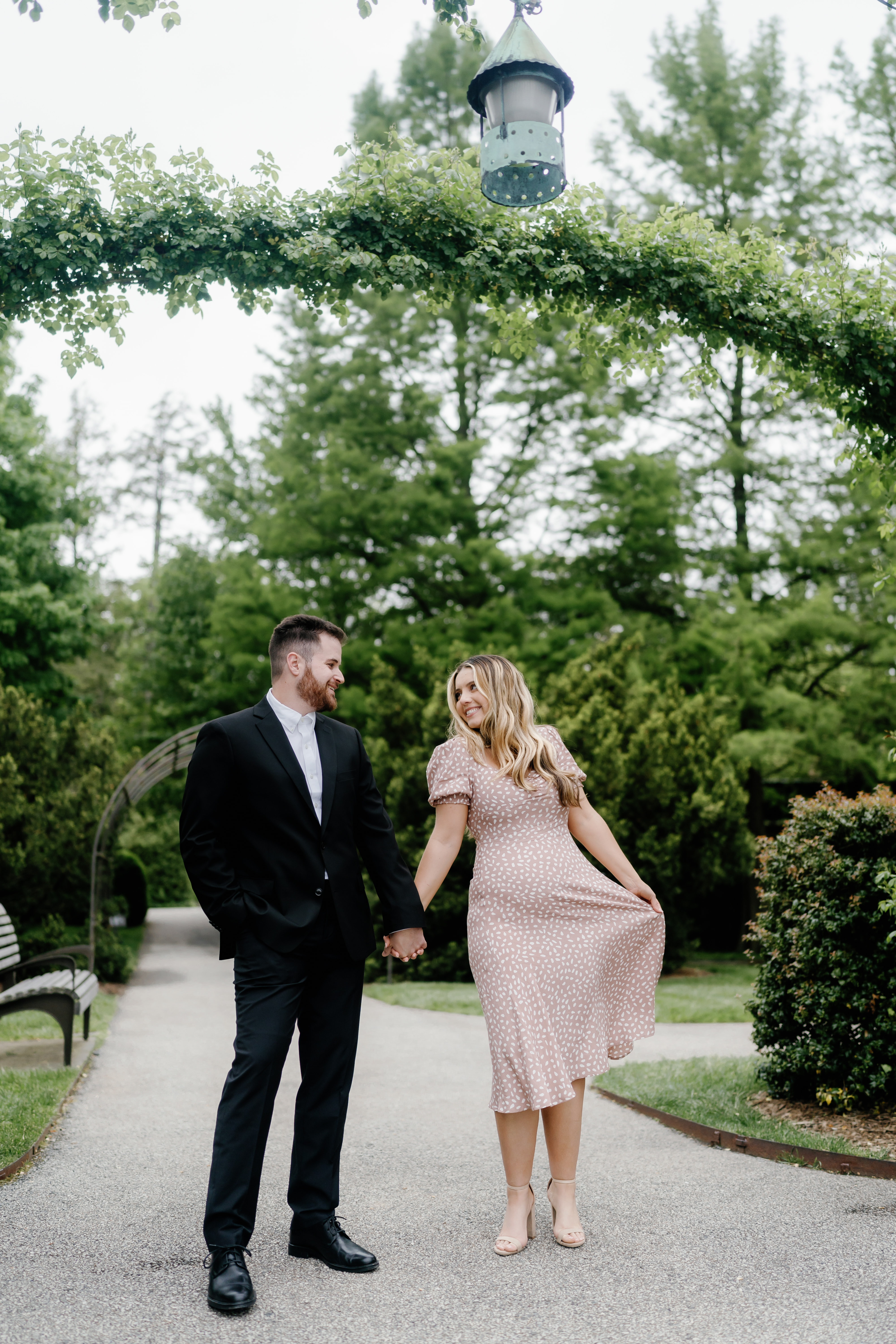 Spring Longwood Gardens Engagement Session Pennsylvania Wedding Photographer