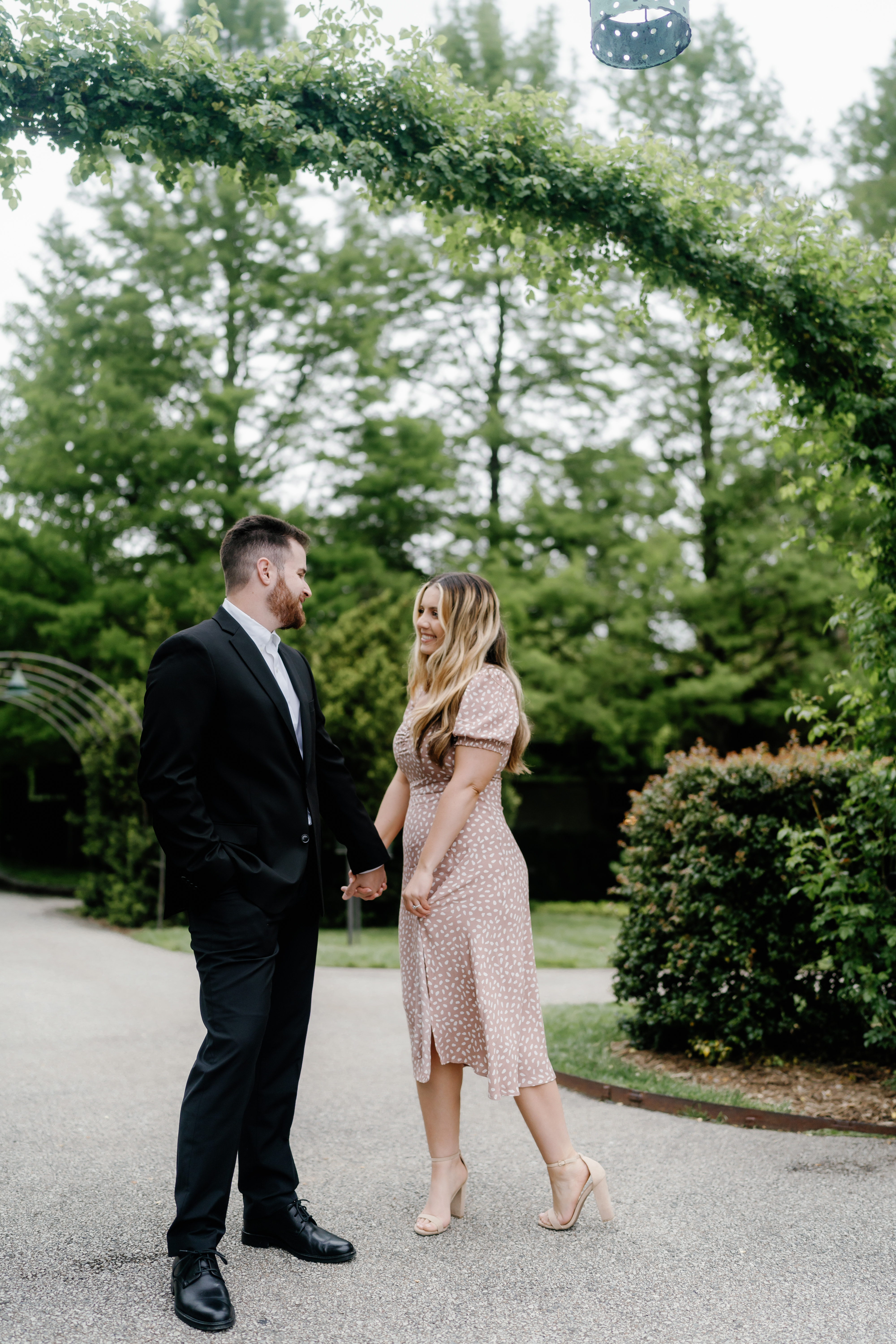 Spring Longwood Gardens Engagement Session Pennsylvania Wedding Photographer