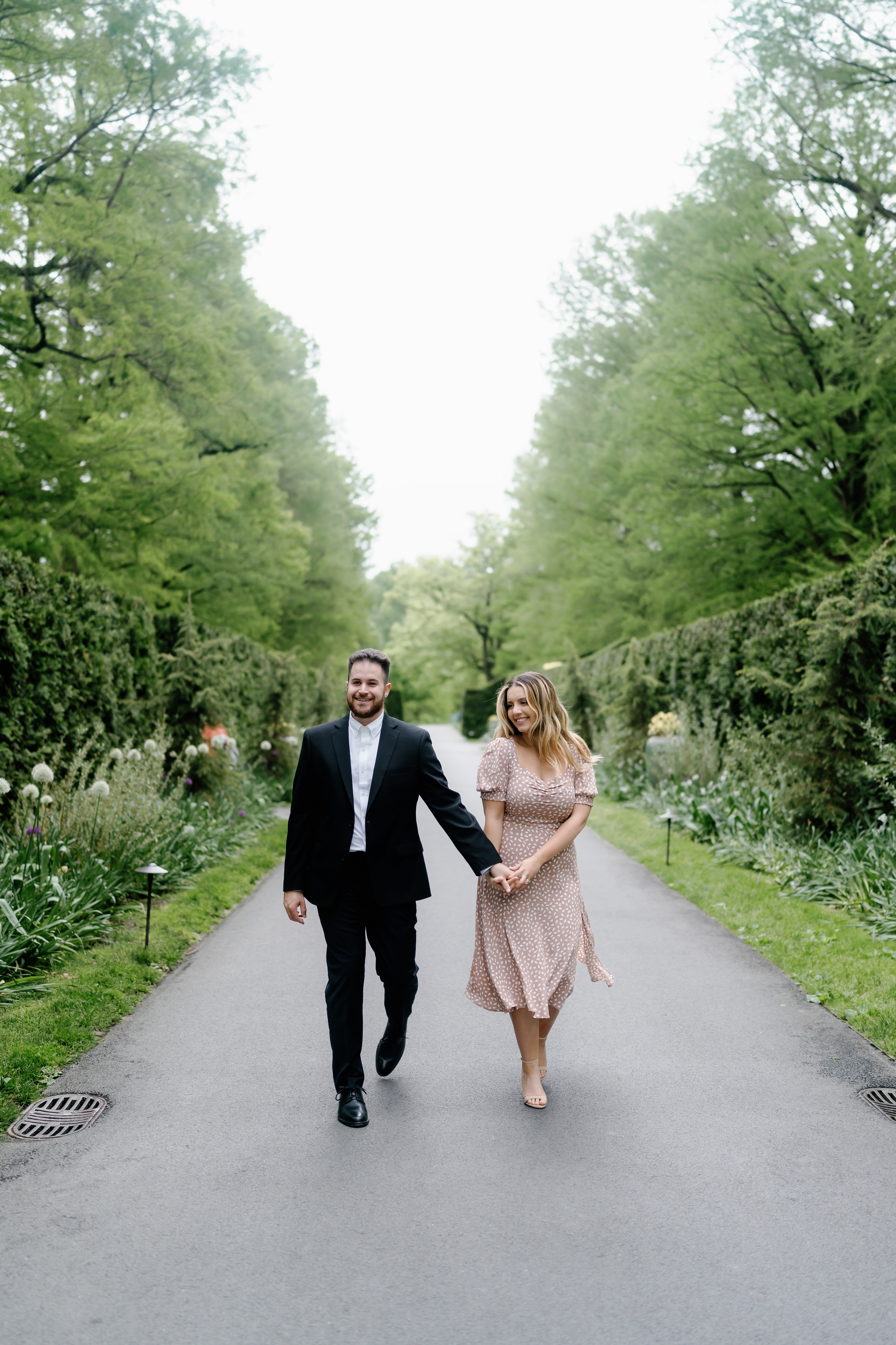 Spring Longwood Gardens Engagement Session Pennsylvania Wedding Photographer