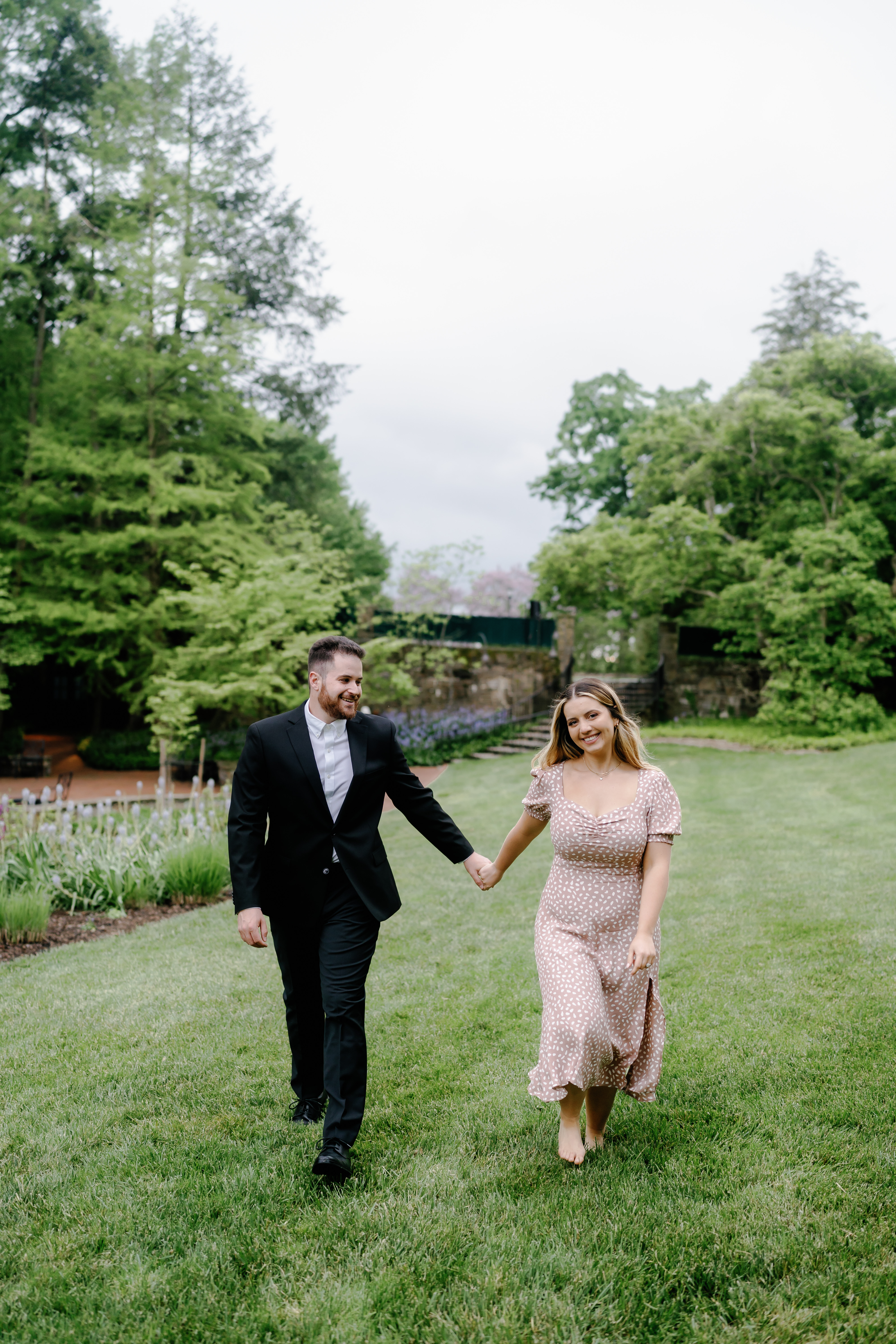 Spring Longwood Gardens Engagement Session Pennsylvania Wedding Photographer