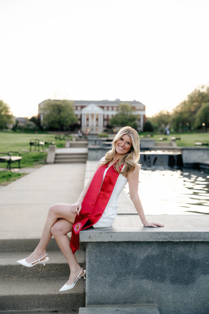 Spring Graduation Photography Session at The University of Maryland College Park, Maryland captured by UMD Graduation Photographer Brenna Marie Photography