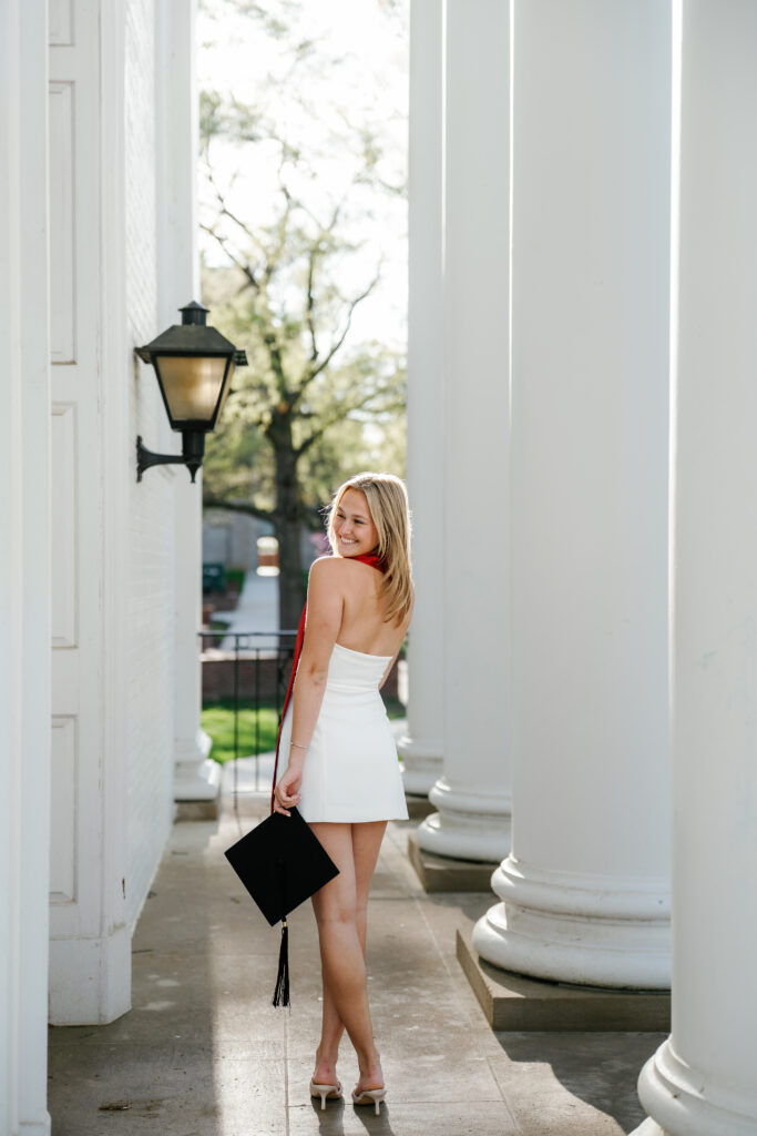 Spring Graduation Photography Session at The University of Maryland College Park, Maryland captured by UMD Graduation Photographer Brenna Marie Photography