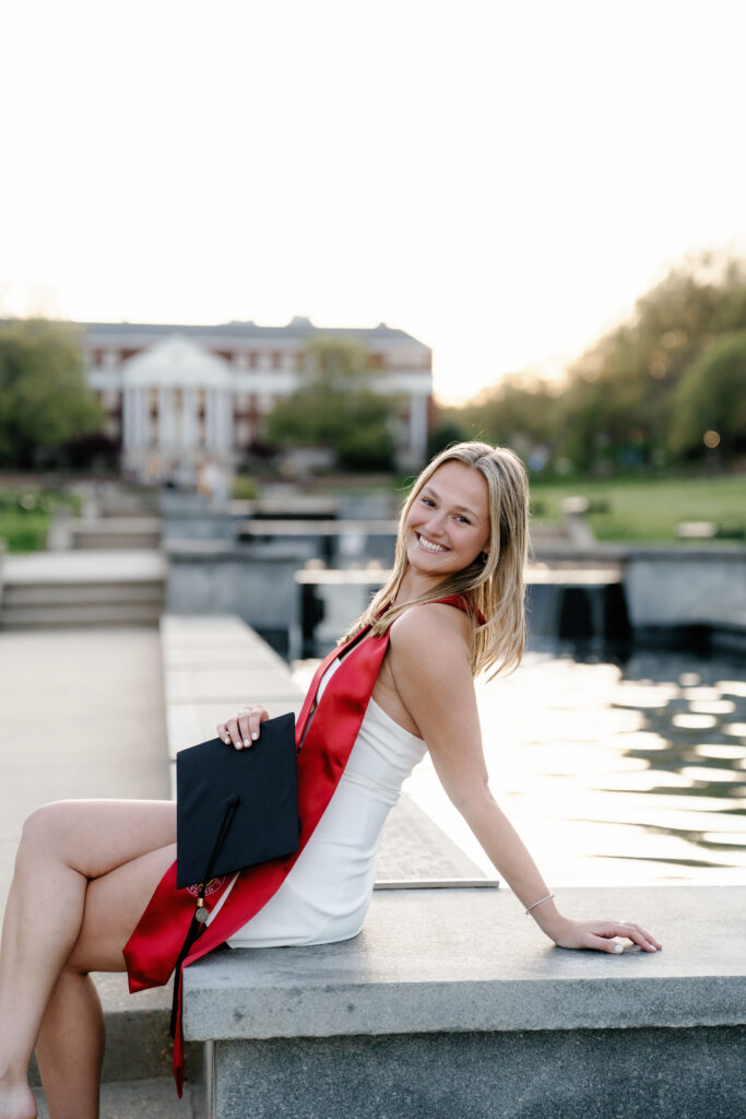 Spring Graduation Photography Session at The University of Maryland College Park, Maryland captured by UMD Graduation Photographer Brenna Marie Photography