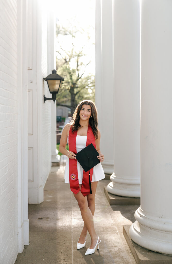 Spring Graduation Photography Session at The University of Maryland College Park, Maryland captured by UMD Graduation Photographer Brenna Marie Photography