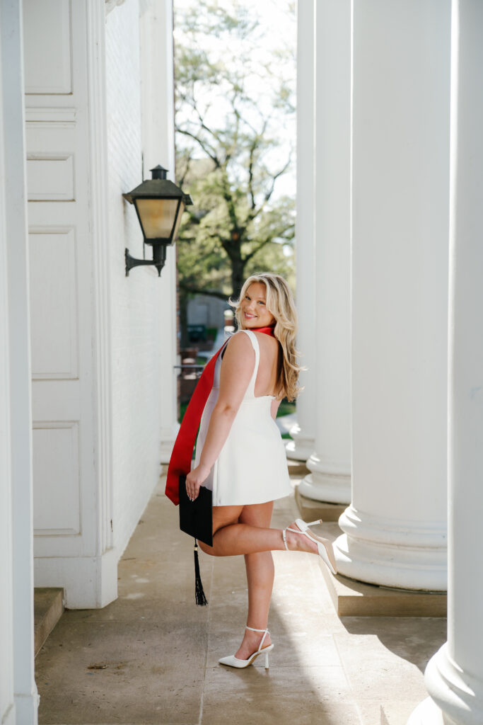 Spring Graduation Photography Session at The University of Maryland College Park, Maryland captured by UMD Graduation Photographer Brenna Marie Photography