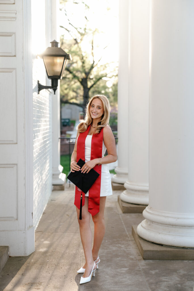 Spring Graduation Photography Session at The University of Maryland College Park, Maryland captured by UMD Graduation Photographer Brenna Marie Photography
