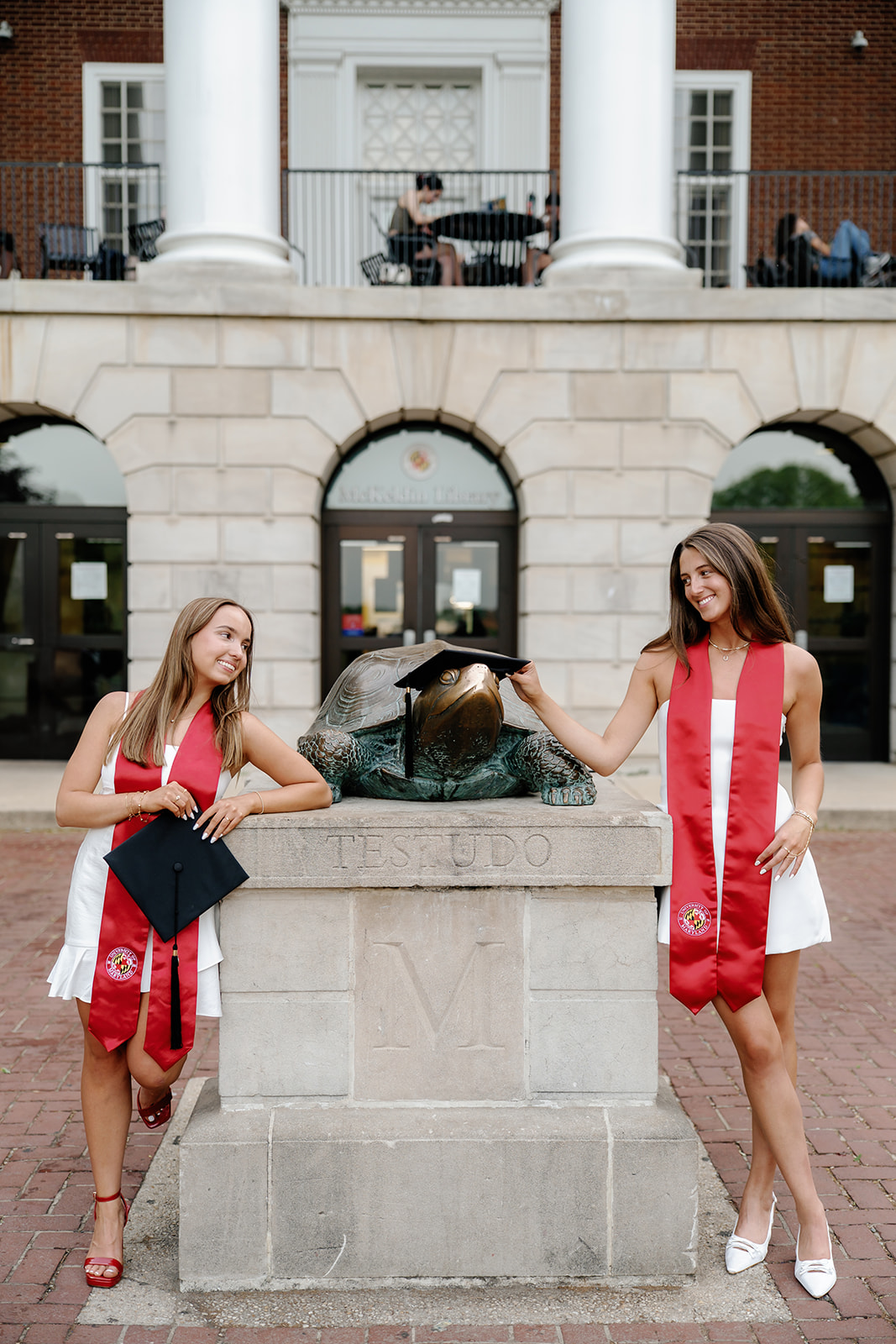 Spring Graduation Photography Session at The University of Maryland College Park, Maryland captured by UMD Graduation Photographer Brenna Marie Photography