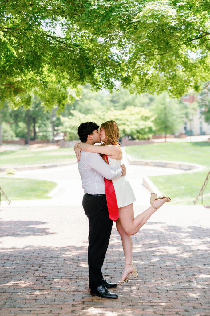 Couple Graduation Photoshoot Poses at The University of Maryland