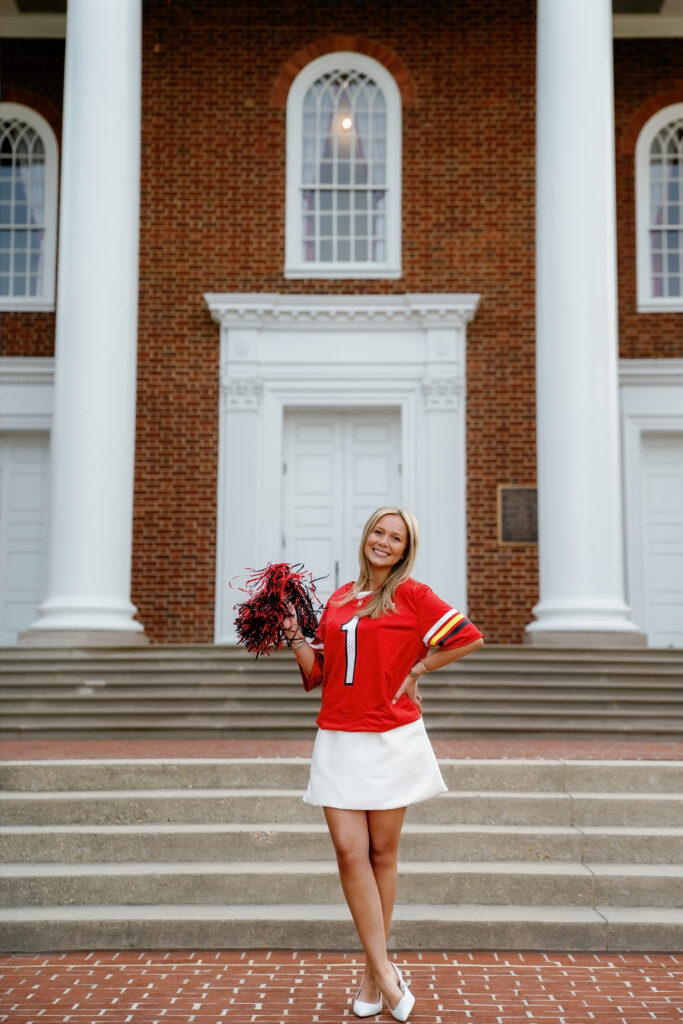 Timeless graduation photos at Memorial Chapel at the University of Maryland
